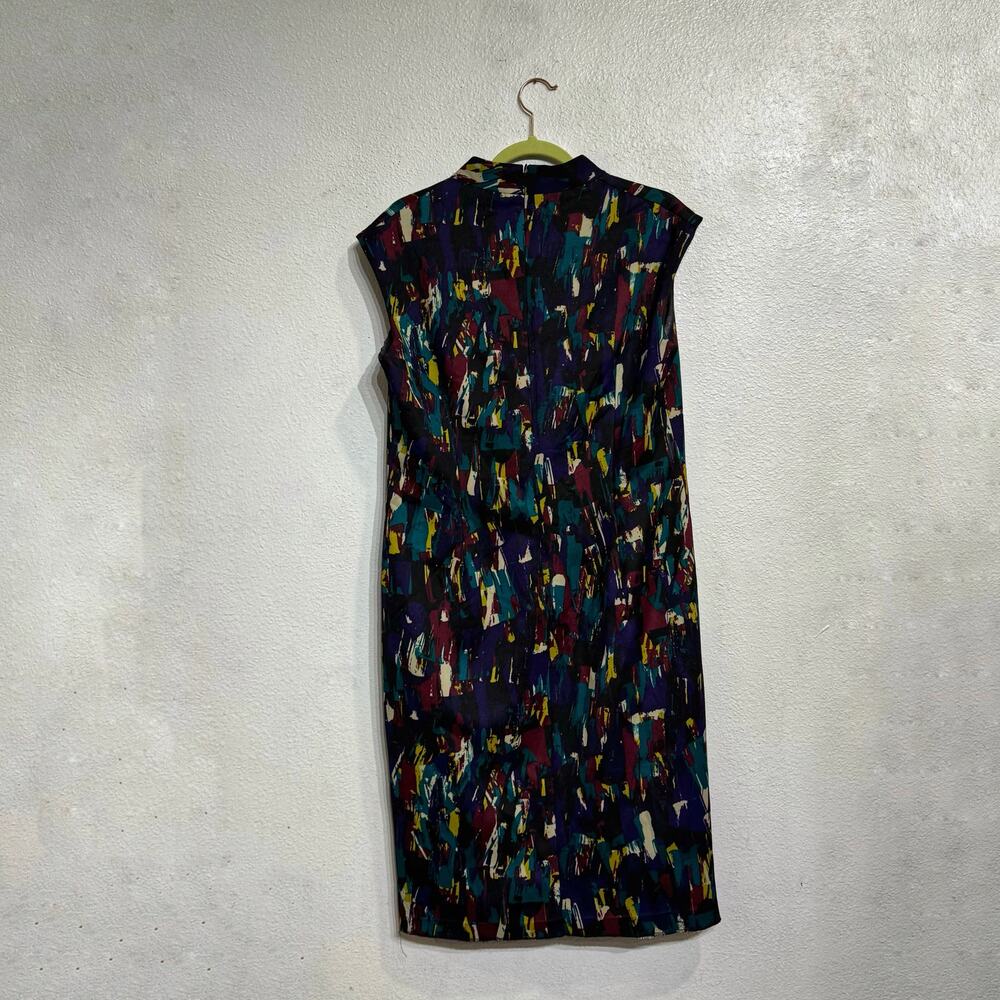 Kasper Black Sleeveless Midi Sheath Dress Sz 12 - Picture 9 of 12